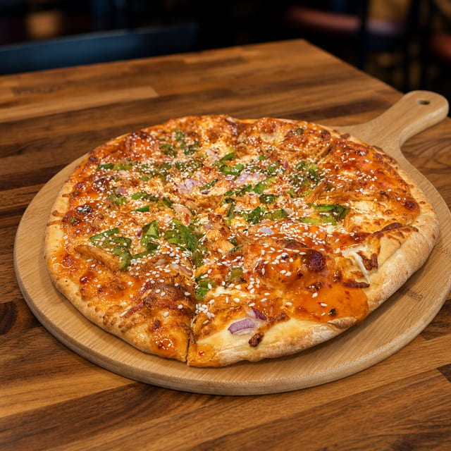 Oriental Chicken Pizza.
