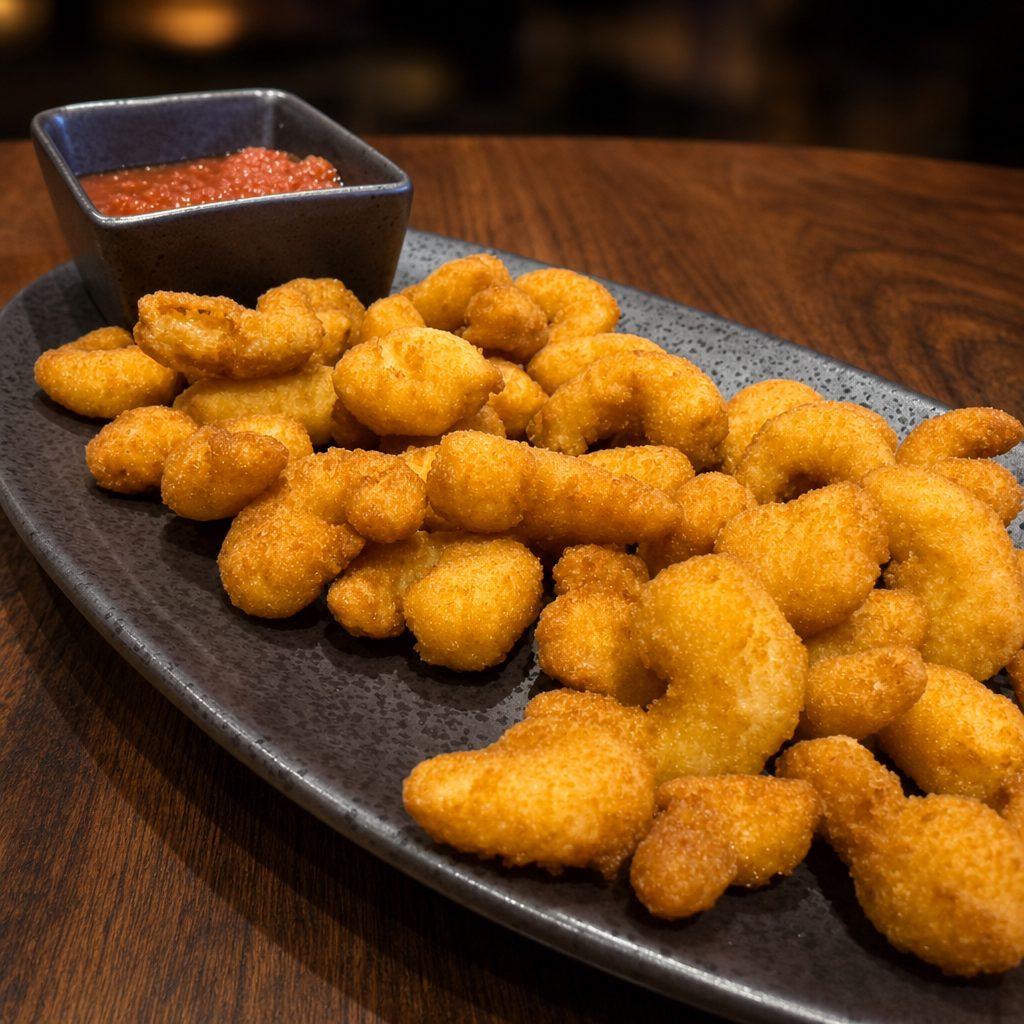 Breaded Popcorn Shrimp.