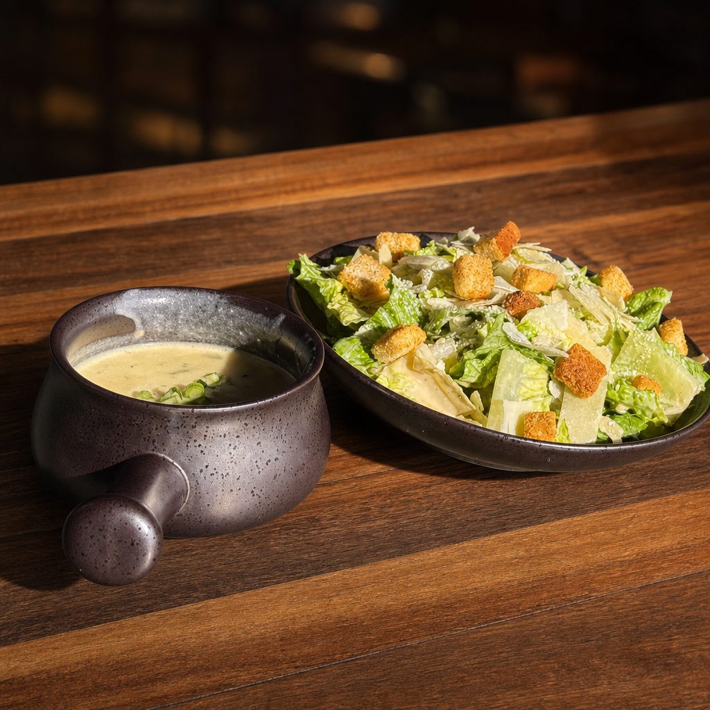 Caesar Salad & Cup of Soup.