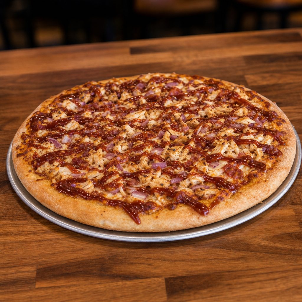 BBQ Chicken Pizza.