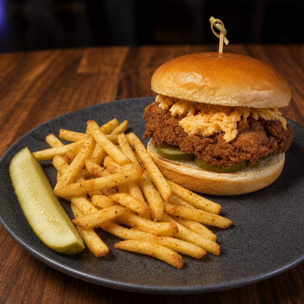 Pimento Chicken Sandwich.