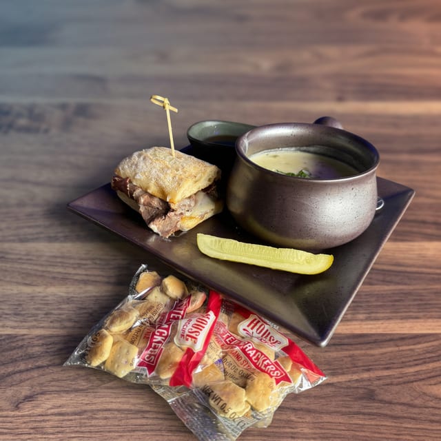 1/2 French w/Soup or Salad.