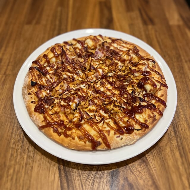 BBQ Chicken Pizza.